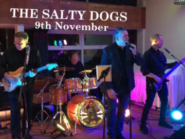 Promo for The Salty Dogs 4-piece band on 9th November showing them performing.