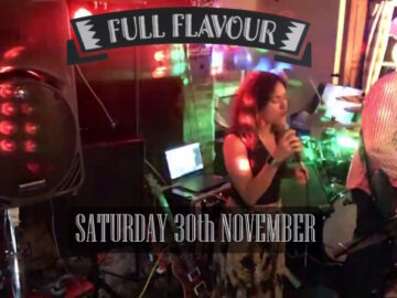 Full Flavour 5-piece band on stage promo for 30th November 2024