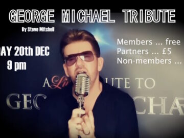 Popular act Steve Mitchell's live George Michael tribute act is at the Club on 20th December