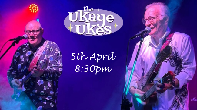 Promo slide for Ukaye Ukes 5th April gig